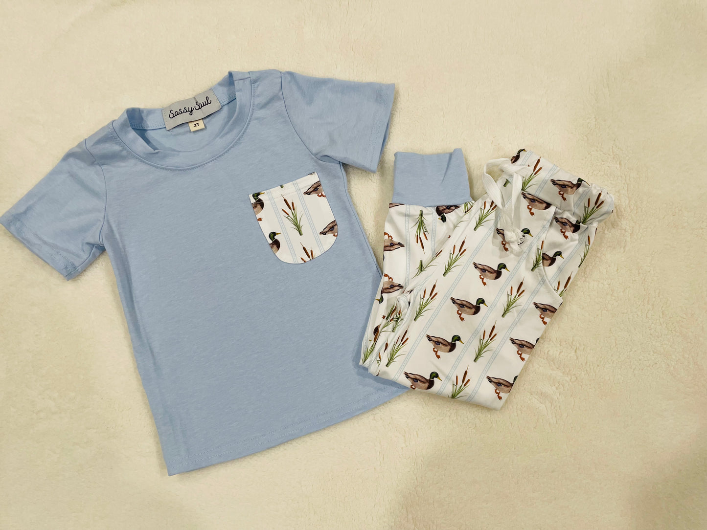 Blue Duck Pajama Set