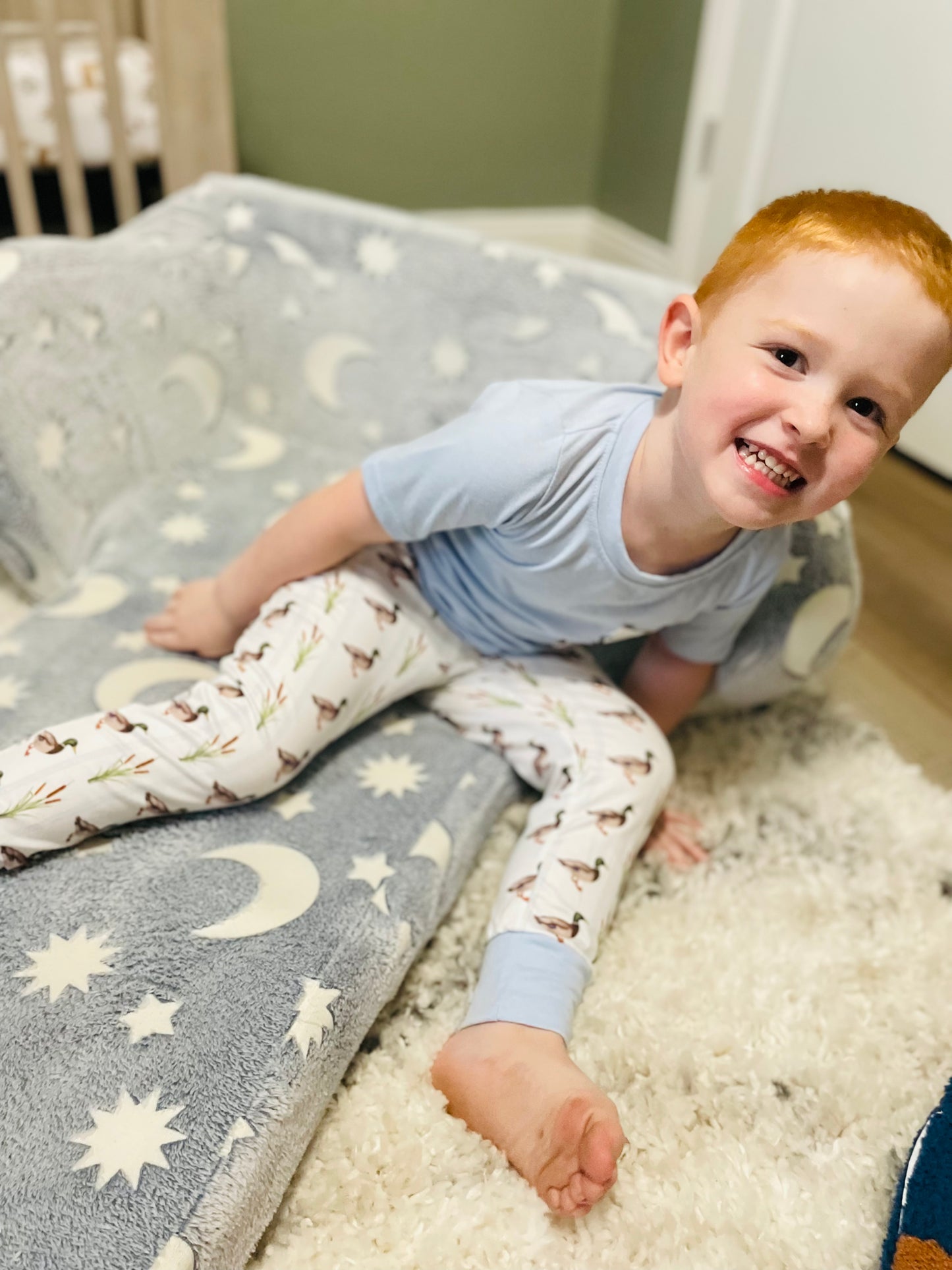 Blue Duck Pajama Set